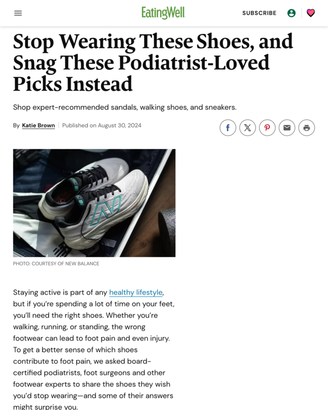 Podiatrist Recommended Shoes